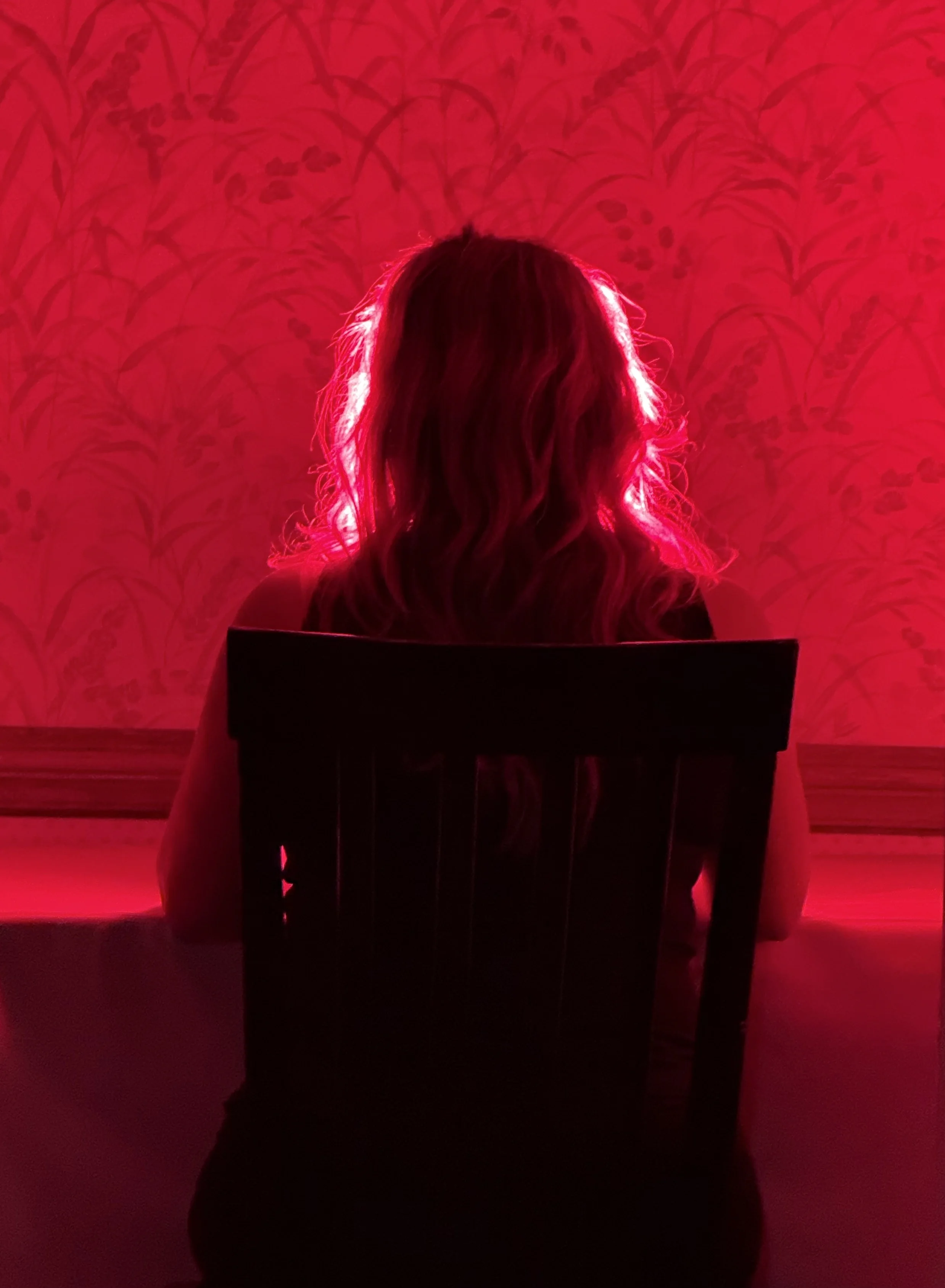 Red light therapy session at Thrive Living